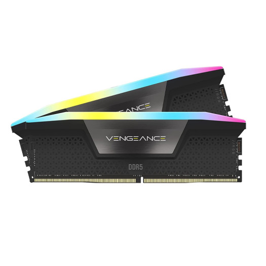 CORSAIR VENGEANCE RGB DDR5 RAM 32GB (2x16GB) 6400MHz CL36-48-48-104 1.35V Intel XMP Desktop Computer Memory - Black (CMH32GX5M2B6400C36)